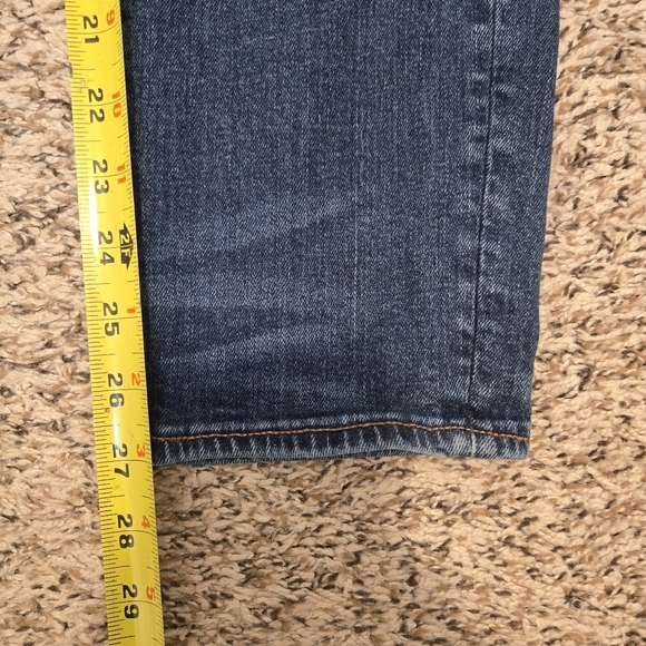 American Eagle Stretch Jean Mid Rise Straight Leg Size 2 Short Button Fly - Picture 11 of 16